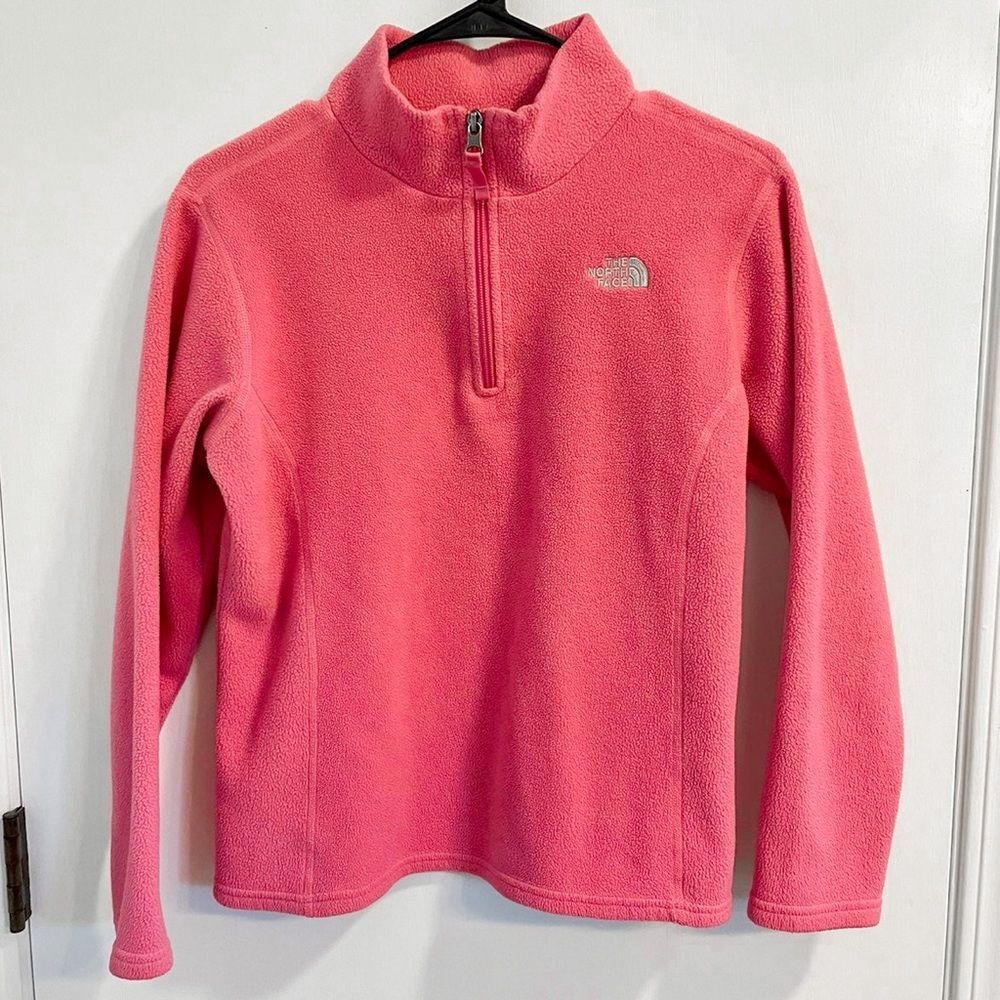 The North Face Fleece Pullover | Youth XL | Pink | 100% Polyester